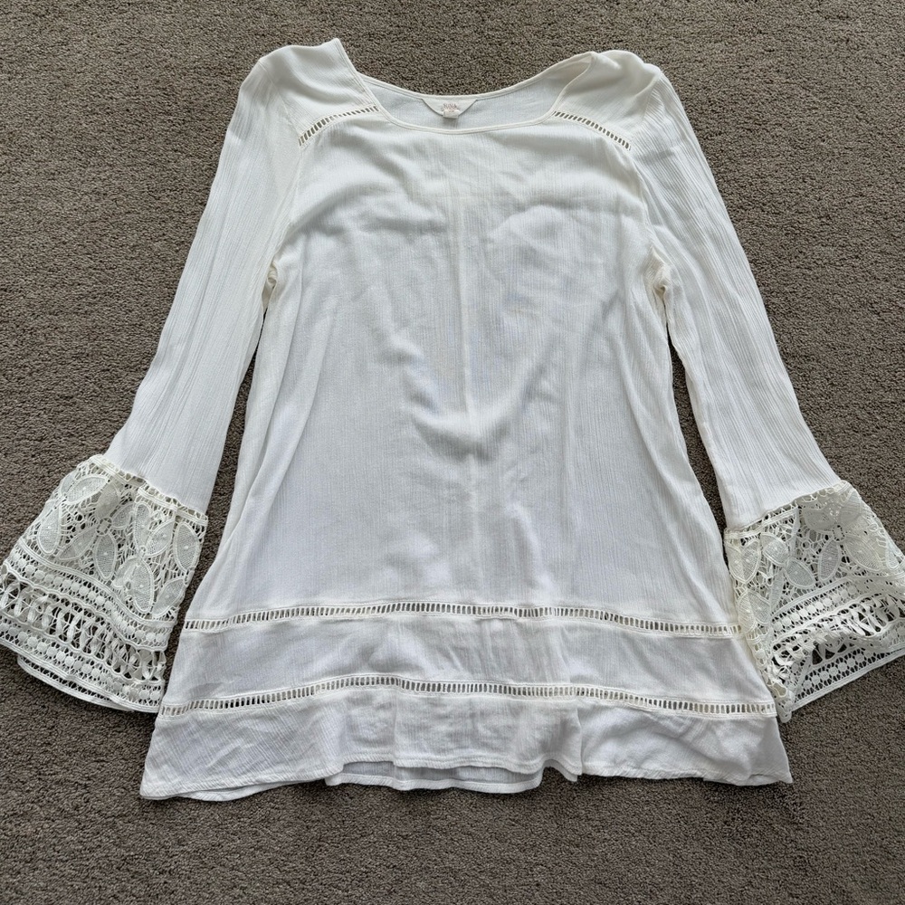 Sun and Shadow Cream Tunic